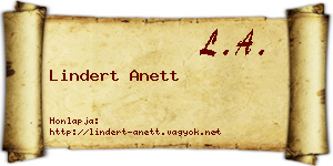 Lindert Anett névjegykártya